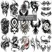 35 Long Lasting Tribal Totem Temporary Tattoos for Men and Women - Dragon, Scorpion, Large Fake Tattoo Stickers - Buy Online on GoSupps.com