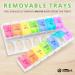 BoxSik 7-Day Pill Organizer - Rainbow 14 Compartments Medication Doser with Removable Sections for Morning & Evening Use - Buy Online on GoSupps.com