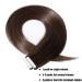 Silk-Co Tape Extensions | 40cm Remy Real Hair | Dark Brown | 20 Pieces 4cm Wide 2.5g Each - Buy Online on GoSupps.com