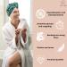 Jocero Bamboo Hair Turban Towel for Women - Colorful Button Hair Towel for Long Hair - Eco-Friendly Blue & Green Bamboo Towels - Buy Online on GoSupps.com