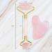 Shop ShowOff Pink Facial Jade Roller - Anti-Aging Gua Sha Massage Tool Set | Handmade Natural Rose Quartz for Youthful Skin - Buy Online on GoSupps.com