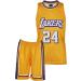 Amdrabola Lakers Kobe Bryant Kids Basketball Jersey Kit - Black & Yellow Includes Shorts (Ages 4-13) - Buy Online on GoSupps.com
