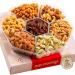 Mixed Nuts Gift Basket in Red Box (7 Assortments, 1 LB) Holiday Christmas Gourmet Bouquet Arrangement Platter, Birthday Care Package, Healthy Food Kosher Snack Tray for Adults Men Women Red Deluxe - 7 Piece Assortment