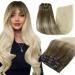 Runature Remy Clip in Extensions real hair blonde balayage 35cm invisible extensions real hair clip in brown blond remy hair extensions clip real hair 7PCs 120g color #ba8/60 35cm-7pcs new #8/60BA
