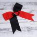 Cheerleading Bow Jumbo Cheer Bows 12 Pcs | 7 Inch Ponytail Holder | Red/Black Cheerleader Hair Tie - Buy Online on GoSupps.com