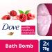 Dove Vanilla Raspberry Creamsicle Bath Bombs 2.8 oz (Twin Pack) - Luxury Bath Fizzies - Buy Online on GoSupps.com