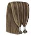 Youngsee Real Hair Extensions - 50cm Nano Ring Dark Brown with Caramel Blonde Highlights - Cold Fusion 50g #P4/27 - Buy Online on GoSupps.com
