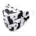 Dance pattern makeshift mask washable 100% cotton for children and adults - nose bracket and filter bag - mouth and nose protection 2 -layer - Oeko -Tex Standard 100 cats L (1 Pack)