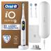 Oral-B io Series 9 Plus Edition Electrical toothbrush plus 3 plug-in brushes loading travel case 7 cleaning modes recyclable packaging white white (cardboard packaging)