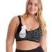 Momcozy 4-in-1 Pumping Bra Hands Free, Fixed Padding Nursing Bra & Wireless Maternity Bra, YN12 Wearable Breast Pump Bra Cotton-Nylon Comfort & Support for S9, S12, Spectra, Medela, Elvie, Willow,etc Large