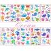 10 Sheets Glitter Temporary Tattoos - Cartoon Ocean Theme for Kids | Fake Tattoos Stickers for Boys & Girls - Birthday Gifts & Party Favors - Buy Online on GoSupps.com