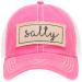 MIRMARU Womens Baseball Caps Distressed Vintage Patch Washed Cotton Low Profile Embroidered Mesh Snapback Trucker Hat One Size Salty, Hot Pink