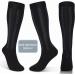 Fullsoft Medical Graded Compression Stockings 30-40 mmHg for Men & Women - Knee Socks for Hiking & Running - Large/X-Large - 3-Pack - Black - Buy Online on GoSupps.com