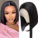 10 Inch Short Bob 13x4 HD Lace Front Wig | Pre Plucked 180% Density Straight Human Hair | Glueless 10A Bob Wig for Women - Buy Online on GoSupps.com