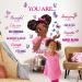DECOWALL Black Girl Magic Wall Stickers with Butterfly Decals - Inspirational Quotes for Girls Room, Bedroom, Nursery - Home Art D cor - Buy Online on GoSupps.com