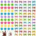 100Pcs/50Pairs Spring Summer Dog Bows Rubber Bands Flower Dog Hair Bows Floral Puppy Bows Easter Dog Grooming Bows for Holiday Dog Puppy Cat Bunny Yorkie Pet Hair Accessories