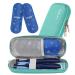 Insulin Cooler Travel Case Diabetic Insulin Pen Carrying Case Portable Insulin Cooling Bag Organizer for Diabetic Supplies with 2 Ice Pack Green