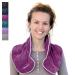 Qomfor Wheat Bags Microwavable Neck and Shoulder - Soothing Wheat Bag Microwavable - Wheat and Lavender - Microwave Heat Pad for Period Pain Relief Back Pain and Stress Relief (Purple)