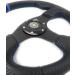 Blue Marine Boat Steering Wheel with 3-Spoke Design and Hub Adapter - 3/4 Tapered Keyway - Buy Online on GoSupps.com