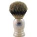 Hans Baier Exclusive Shaving Brush Silvertip Badger Hair - Handle Plastic Mother of Pearl