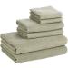 Nate Home by Nate Berkus 6-Piece Cotton Towel Set | Soft & Absorbent Bath Towels, Hand Towels, & Washcloths - Lichen (Sage) Sage Bath Set 6pc - Buy Online on GoSupps.com
