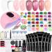 DouborQ Poly Nail Gel Kit With Nail Lamp - 8 Color Builder Kit for Nail Extension | All-in-One Poly Nail Art Gel Tools Set for Beginners - Buy Online on GoSupps.com