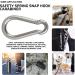 6 Pack of 2 1/4 Inches Stainless Steel Safety Spring Snap Hook Carabiner  Multi-Purpose Heavy Duty Stainless Steel Carabiner Clips for Keys Swing Set Camping Fishing Hiking Traveling - Buy Online on GoSupps.com