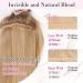 Reecho Clip-In Hair Extensions | 4PC Thick 60CM Dark Brown with Blonde Highlights | Natural Soft Beach Waves - Buy Online on GoSupps.com