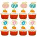 24Pcs Pumpkin Gender Reveal Cupcake Toppers Glitter Pumpkin Baby Feet Cupcake Picks Boy or Girl Baby Shower Decorations Fall Harvest Theme Baby Shower Kids Birthday Party Supplies Multi Style 8 Multi