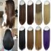 Hidden Halo-hair extensions invisible hair extensions with hidden wire a single piece curly smooth hair extension synthetic hair parts for women 56 cm 22 inch (pack of 1) dark black (straight)