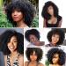 Buy Boccte Afro Kinky Curly Human Hair Short Wigs for Black Women | 8 Inch Kinky Bob Wig | Glueless Brazilian Curly Wigs | Natural Color | No Lace Front Wear & Go - Buy Online on GoSupps.com