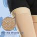 Beister 15-20 mmHg Thigh High Compression Stockings for Women & Men - Medical Grade Footless Support Sleeves for Varicose Veins, DVT, Edema - Beige - Buy Online on GoSupps.com