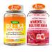 Nextdia 2Pack Vegan Vitamin D3 5000IUK2 Gummies+ 2Pack Methylated Multivitamin for Women Gummies