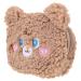 FOMIYES Plush Cosmetic Bag Toilet Stand Travel Tote Bag Card Holder for Makeup Vanity Bag Tampon Bags Small Money Purse Portable Bag Storage Pouch Menstrual Pad Pouch Handheld Handbag Brown 15.5X12X5.5CM