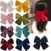 Ling & Bai Women Girls 8 Inch Large Velvet Hair Bows Clip Big Hair Bow Alligator Clip Hair Barrettes for Kids Teens (Navy Blue) - Buy Online on GoSupps.com