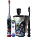 Marvel Avengers Bright Smile Oral Hygiene Bundles Turbo Powered Toothbrush  Brushing Timer and Mouthwash Rinse Cup. Plus Dental Gift Bag and Tooth Saver Necklace (3 Piece  Black Panther V2.0)