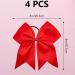 4 Pieces Ponytail Holder Cheerleading Girls Bow Hair Bows Cheering Large Bow Headband Jumbo Ponytail Elastic Hair Band Bowknot Hair Bands Headpiece (Red) - Buy Online on GoSupps.com