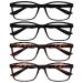 The Reading Glasses Company Men's Large Black Brown Readers Value 4 Pack Designer Style Spring Hinges RRRR83-1122 +3.00