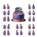 25 Pcs Wish Asha Cake Toppers for Girls Boys Wish Asha Cake Decorations Wish Asha Cupcake Toppers Wish Asha Birthday Party Decorations Supplies