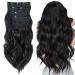 4PCS-11Clips Hair Extensions Clip in Curly Synthetic Clip in Hair Extension Fiber Hair Pieces 22 Inches Long Hair Clip in Extensions for Women Wavy Hair Pieces for Full Head-Curly #Black Brown 22 Inch Curly #Black Brown