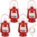 Small Kerosene Lantern Hurricane Lantern Oil Lamp 8 Inch Indoor Outdoor Hanging Lantern with Wick for Christmas Party Decorations Camping Hiking Backpacking Emergency (4 Pieces Red) Red 4
