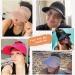 Mukeyo Women's Wide Brim Sun Visor Hat for UV Protection - Packable Ponytail Beach Cap in Black - Buy Online on GoSupps.com
