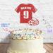 Cakeshop Cake Decoration Pack | Football Shirt Birthday Premium Double Sided Glitter Card Cake Topper & 25g Party Pack of Cake Sugar Sprinkles | Custom Name & Age Cake Decoration (Red) Non-Prime Glitter Card: Red - Buy Online on GoSupps.com