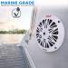 Pyle 200 Watt Marine Speaker System - Weather Resistant Dual 2 Way 6.5 Inch Outdoor Stereo Audio Sound Speakers - PLMR6KW White - Buy Online on GoSupps.com