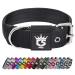 Tspro tactical dog collar 3.8 cm wide military quality strong dog collar thick dog collar robust metal buckle dog collar black-l (black-l) L-neck size (adjustable 52cm-60cm) black