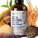 HAPPY FOX Irish Sea Moss Liquid Drops & Mushroom Tincture - Seamoss with 7 Adaptogenic Mushroom Extracts for Cognitive Support & Gut Health Mushroom Coffee Elixir Dark Chocolate Flavor Dark Chocolate Unsweetened Liquid D