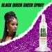 Black Queen Hair Oil Sheen Spray for Locs Dreadlocks Twists Braids Cornrows 4C Hair - Moisturizing Refreshing - Made in the USA (pack of 1-8 oz) (8 oz) 8 Ounce Clear - Buy Online on GoSupps.com