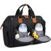 Pomelo Embossed Black Baby Changing Bag with Pram Clips and Changing Mat - Mom and Dad's Ultimate Essential - Buy Online on GoSupps.com