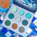 Afflano Aqua Green Blue Teal Eye Shadow Palette - Waterproof Cool Tinted Makeup for Christmas - Perfect for Green & Blue Eyes - Buy Online on GoSupps.com
