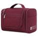 Large Hanging Toiletry Wash Bag Travel Makeup Cosmetic Organizer for Men Women by WANDF (Red)